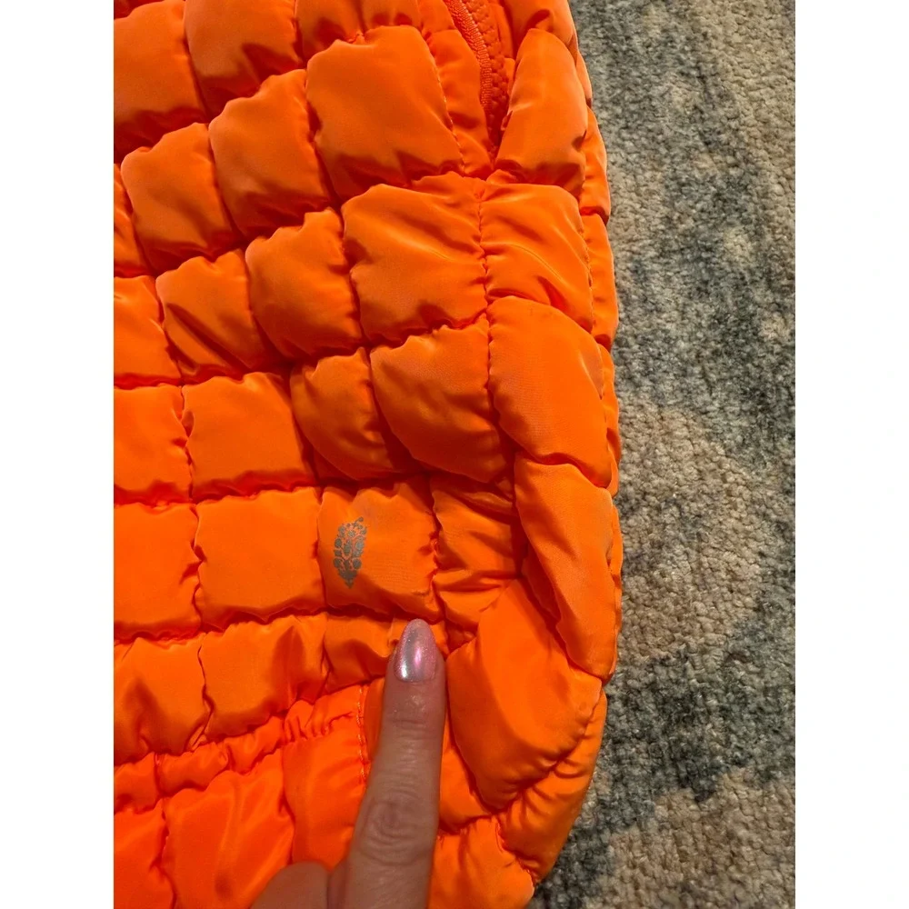 Free People FP Movement Quilted Carryall Electric Orange Excellent Condition